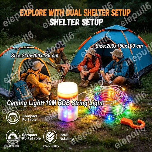 New pop hiking tent 4 - up, 2-4